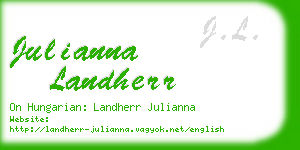 julianna landherr business card